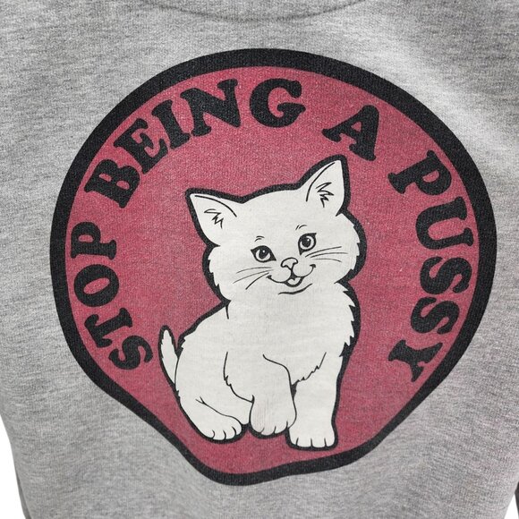 Ripndip Adult Medium Hoodie Stop Being A Cat Gray Graphic Sweatshirt - Picture 5 of 14